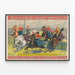 Vintage-Poster Barnum & Bailey - Weibliches Reitturnier im Zirkus — gerahmtes Bild an der Wand