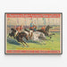 Vintage-Poster Pferderennen Barnum & Bailey — gerahmtes Bild an der Wand