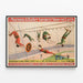 Vintage-Poster Zirkus Barnum & Bailey - Akrobatik und Luftshow — gerahmtes Bild an der Wand
