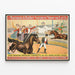 Vintage-Poster Barnum & Bailey Greatest Show on Earth – Reitwanddekoration — gerahmtes Bild an der Wand