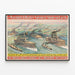 Vintage-Poster Barnum & Bailey - Schnelle Amerikaner und Marine-Manöver — gerahmtes Bild an der Wand