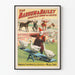 Vintage-Poster vom Barnum & Bailey Zirkus mit Clown und dressierten Tieren