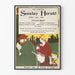 Vintage-Poster Boston Sunday Herald 1896 Wanddekoration
