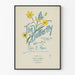 Dekoratives Poster Der Schmetterling - Blumen- und Schmetterlingsillustration