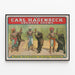Vintage-Poster von Carl Hagenbeck – Bärenzüchter und hinduistische Jäger — gerahmtes Bild an der Wand