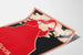 Vintage-Poster The Chap Book Frau in rotem Kleid