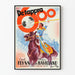Vintage-Poster eines klassischen Films mit Reiter und romantischem Paar