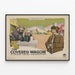 Vintage Western-Poster Der bedeckte Wagen — gerahmtes Bild an der Wand