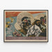 Vintage-Poster The Covered Wagon - Wanddekoration im Western-Stil — gerahmtes Bild an der Wand