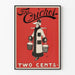 Vintage-Poster The Cricket Two Cents rot und schwarz