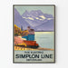 Vintage-Poster Elektrische Linie Simplon Schweiz