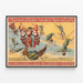 Vintage-Poster Les Flying Dillons - Zirkusshow Barnum & Bailey — gerahmtes Bild an der Wand