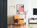 Grafisches Poster mit stilisiertem amerikanischem Flaggenmotiv Peter Paul Piech