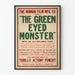 Vintage-Poster Der grüne Augenmonster - Retro-Kinodekoration an der Wand