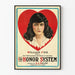 Vintage-Poster The Honor System weibliches Porträt rotes Herz