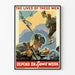Vintage-Militärposter „Das Leben dieser Männer hängt von Ihrer Arbeit ab“