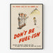 Vintage-Poster „Don't Be Fuel-ish“ für umweltbewusste Wanddekoration