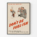 Vintage-Poster zur Vermeidung von Gasverschwendung - Don't Be Fuel-ish