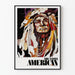 Dekoratives Poster Der Native American - Künstlerisches Farbporträt
