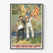 Vintage-Poster für die amerikanische Marine Rekrutierung Wanddekoration