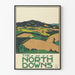 Vintage-Poster The North Downs - Wanddekoration im Retro-Stil