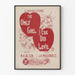 Vintage-Wandposter 'The Only Girl I'er Did Love' im Retro-Romantikstil