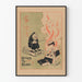 Vintage-Poster 'Books To Burn' – Humoristische Schwarzweiß-Illustration