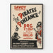 Vintage-Poster The Pirates of Penzance für Wanddekoration im Theater