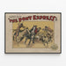 Vintage-Poster The Pony Express - Western-Wanddekoration — gerahmtes Bild an der Wand