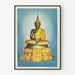 Poster des Porträts des Smaragd-Buddha in Meditation