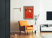 Vintage Dekorationsposter The Poster in Rot und Schwarz