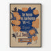 Vintage-Poster mit Blumenthema und künstlerischer Typografie