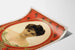 Vintage-Poster The Princess Chic im roten Rahmen und ornamentaler Gestaltung