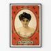 Vintage-Poster The Princess Chic im roten Rahmen und ornamentaler Gestaltung