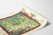 Poster Vintage-Karte der Eisenbahn The Rail Way Map