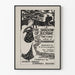 Vintage-Poster Der Schatten eines Verbrechens – Schwarz-Weiß-Illustration