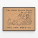 Vintage-Poster The Social Season Opens - Elegante Wanddekoration — gerahmtes Bild an der Wand