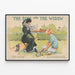 Vintage-Poster 'The Soph and The Widow' - Alte humorvolle Illustration — gerahmtes Bild an der Wand