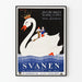Vintage-Filmposter Der Schwan mit königlichem Schwan und Paar