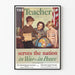 Vintage-Wandposter zur Bildung – Der Lehrer im Dienst der Nation