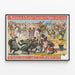 Vintage-Poster Barnum & Bailey - Großkongress der Ethnologie — gerahmtes Bild an der Wand