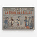 Altes Poster vom Théâtre de la Comédie Parisienne – Die Königin der Hallen — gerahmtes Bild an der Wand