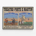 Plakat Théâtre de la Porte Saint-Martin - Die Ritter des Nebels & Polichinelle Vampir — gerahmtes Bild an der Wand