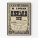 Vintage-Theaterposter Richard III – Historische Wanddekoration