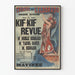 Vintage-Poster vom Théâtre de l'Eldorado Kif-Kif Revue Wanddekoration