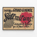 Plakat Theater des Grand Guignol Gott mit uns - Kriegdrama — gerahmtes Bild an der Wand