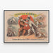Vintage-Theaterposter Théâtre H. Abdy – Hundekampf im Boxhandschuh — gerahmtes Bild an der Wand