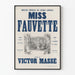 Plakat Opernhaus Opéra-Comique Miss Fauvette Victor Massé