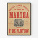 Vintage-Wandposter des Théâtre Lyrique Impérial Martha