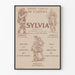 Vintage-Poster vom Nationaltheater der Oper - Ballett Sylvia in 3 Akten